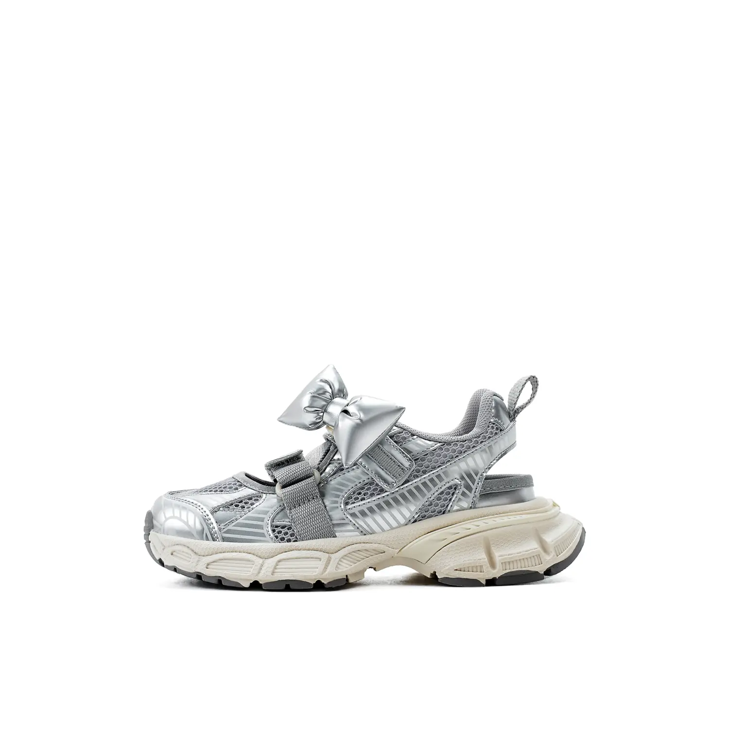 

Кроссовки с амортизацией, водонепроницаемые и дышащие, увеличивающие рост, для детей и подростков Staccato, серебряный