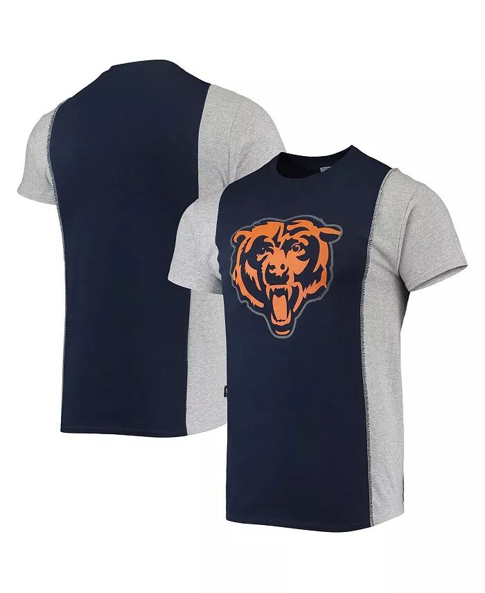 

Футболка мужская темно-синяя, серо-меланжевая Chicago Bears Split Refried Apparel