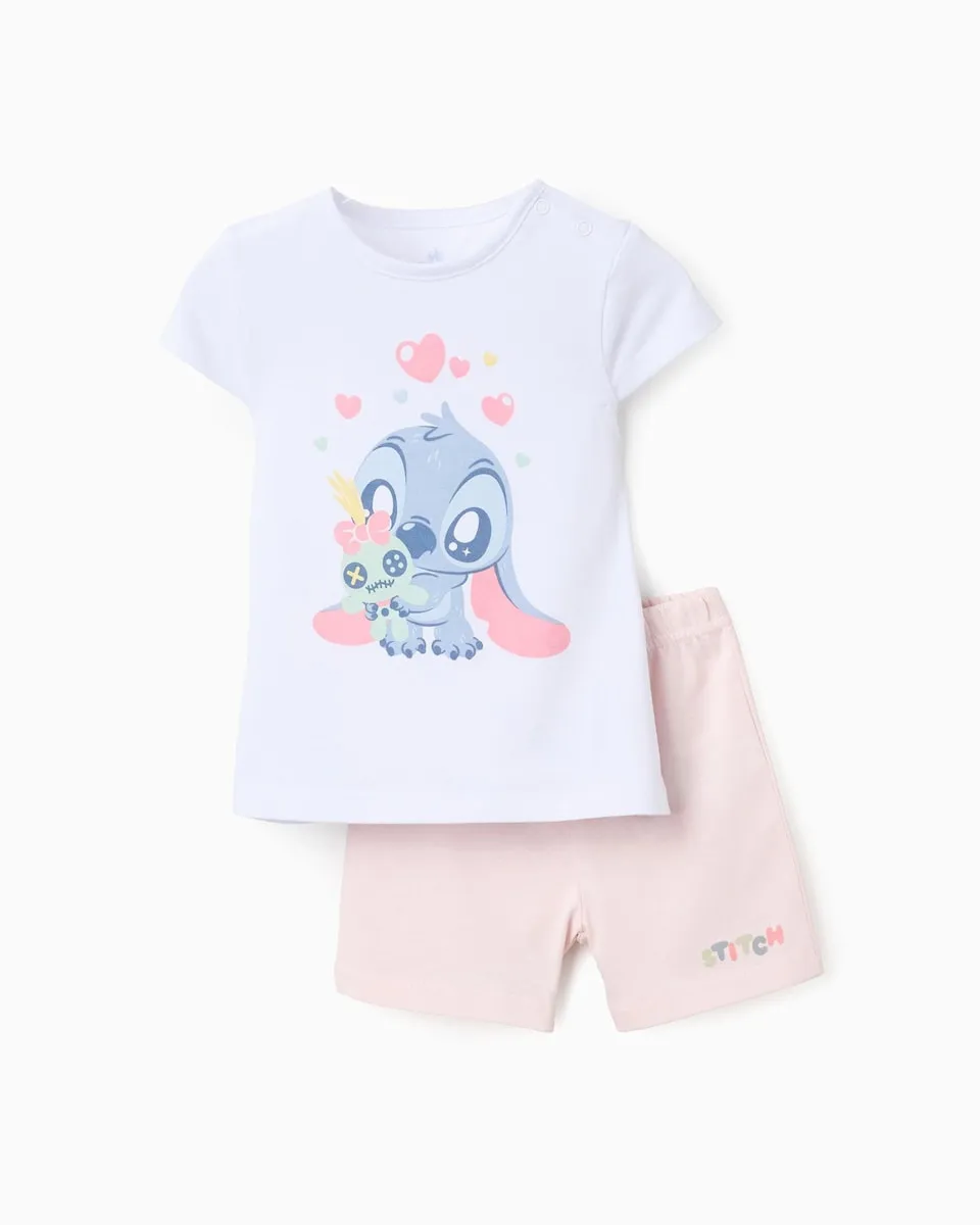 

Пижама для малыша 100% хлопок с мотивом Стич Zippy, белый