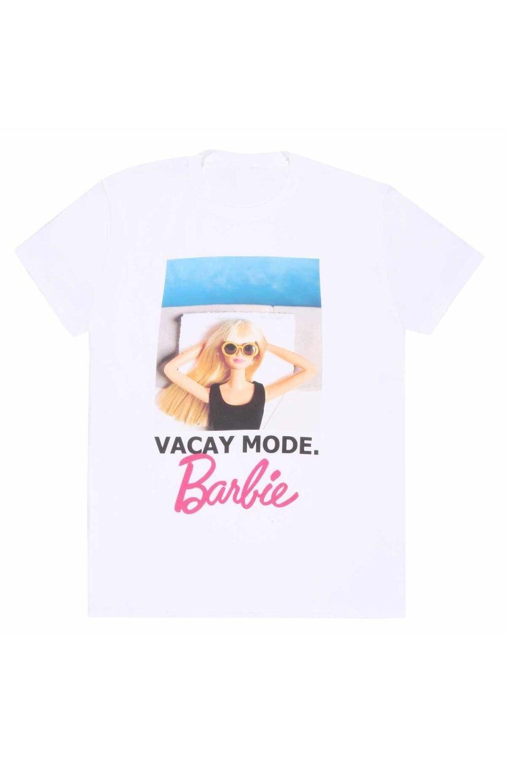 

Футболка «Режим отпуска» Barbie, белый