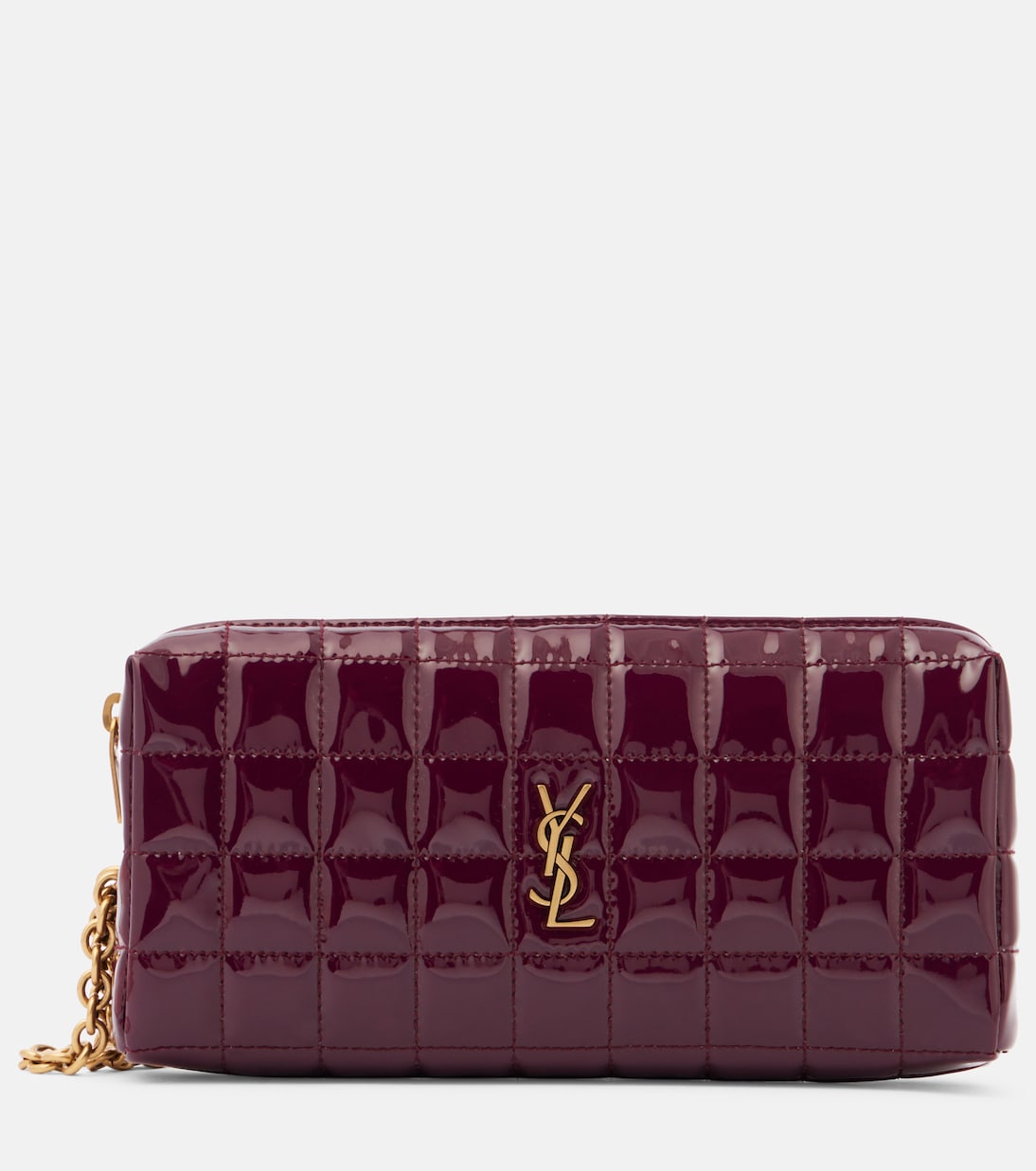 

Сумка-кошелек Cassandre матрасного плетения из искусственной кожи Saint Laurent, Dark Red Wine