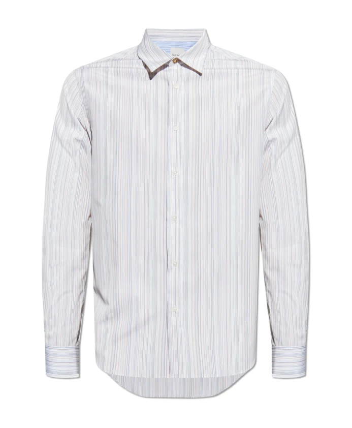 

Рубашка с полосатым узором Paul Smith, белый