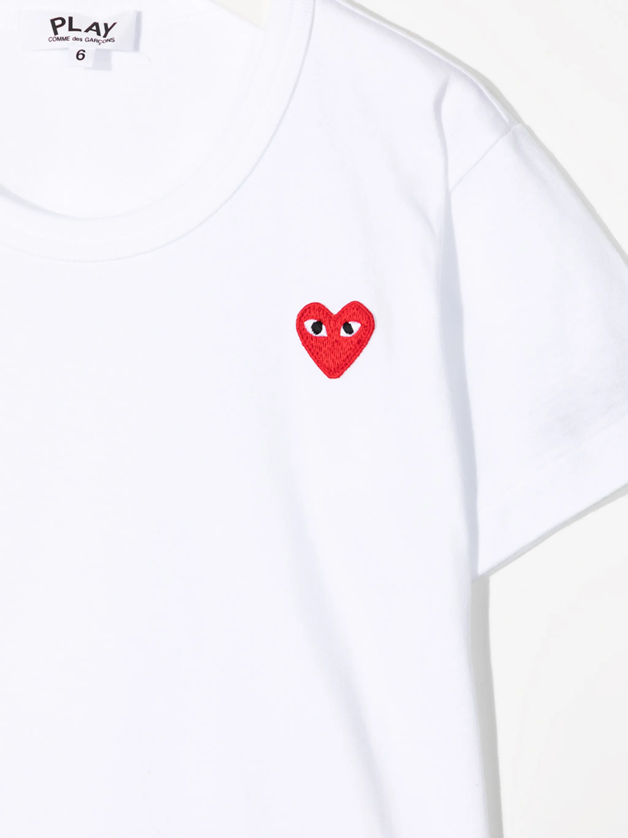 Футболка с нашивкой Comme Des Garçons Play Kids, белый — фото 3