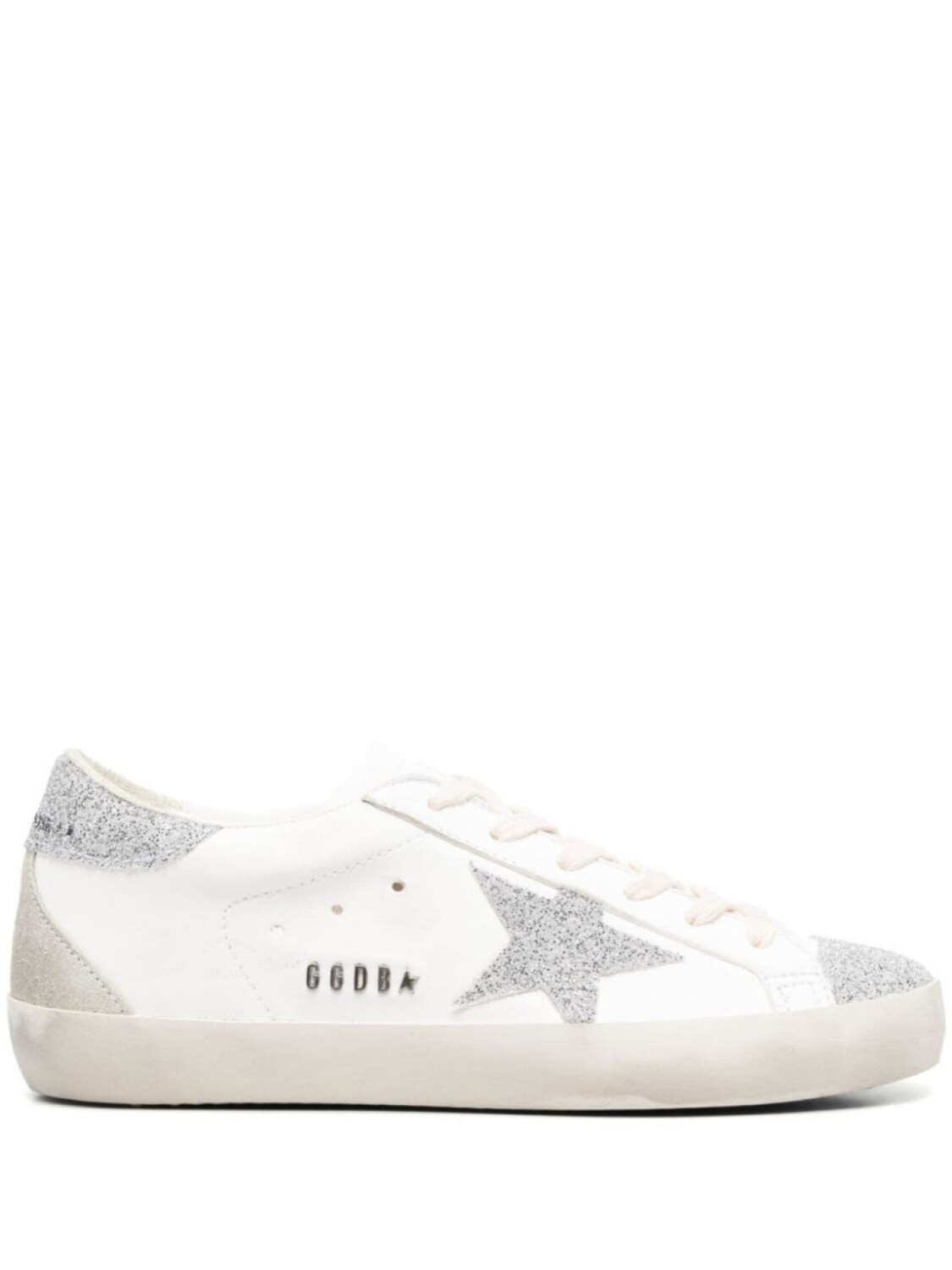 Golden Goose кеды Superstar с блестками, белый