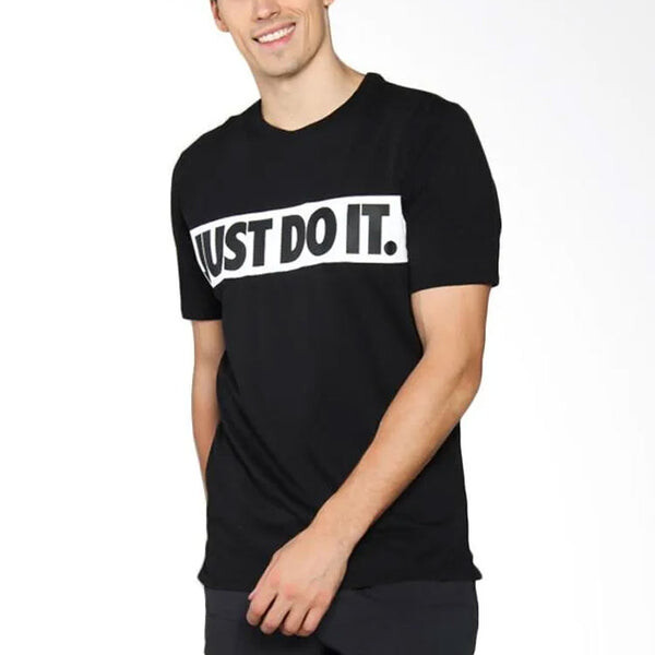 Футболка sportswear just do it casual knit round neck short sleeve black Nike, черный — фото 2