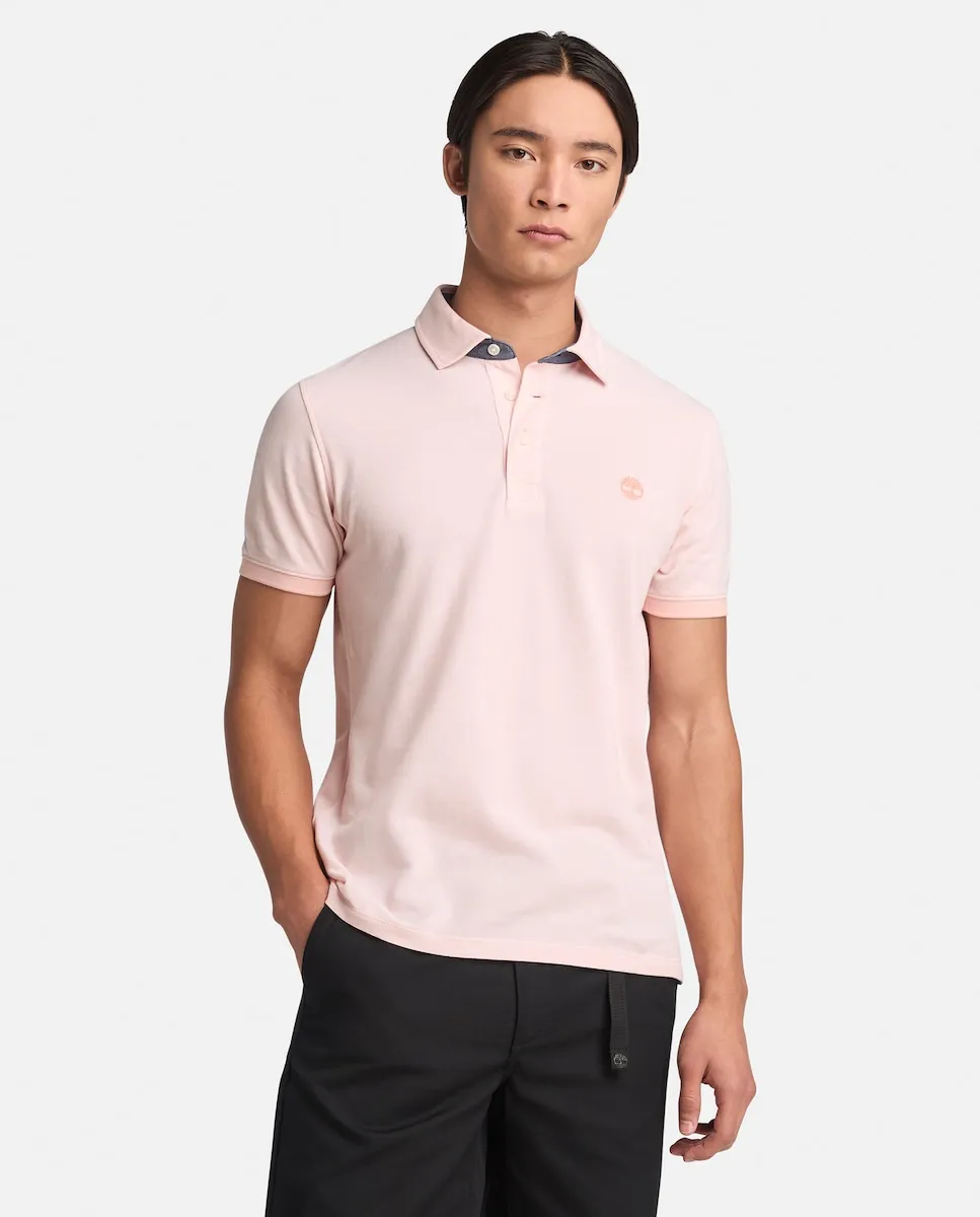 

Мужская рубашка поло с короткими рукавами Oxford Slim fit Timberland, розовый