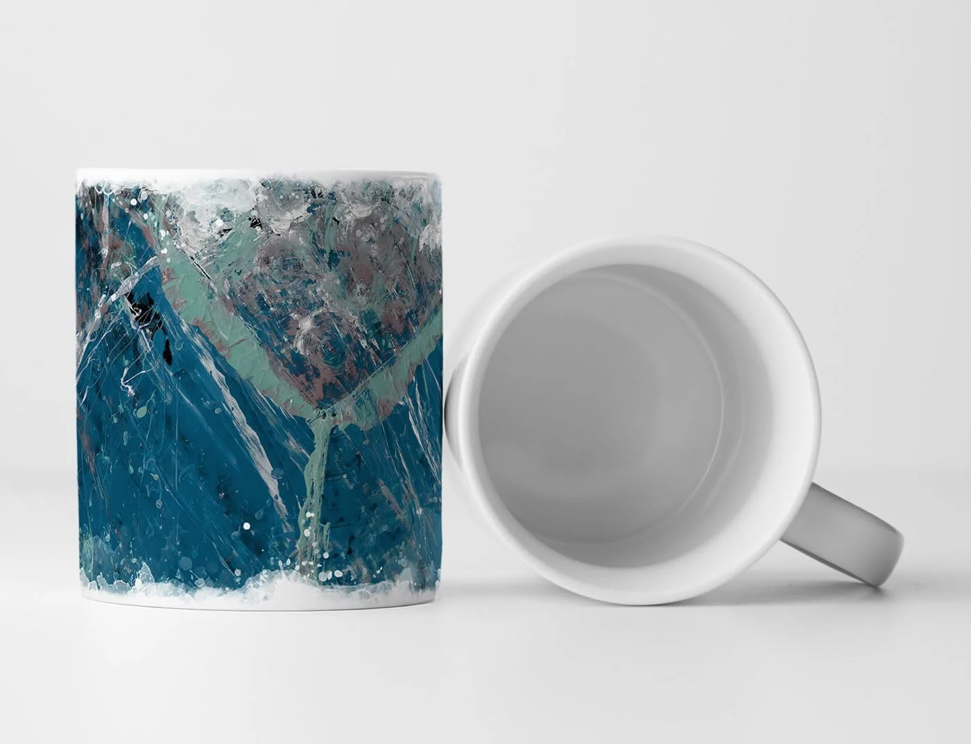 Подарочная кружка Abstract Mug Dunkelcyane Primer в цвете Kadettenblau и Dark Brown Eau Zone
