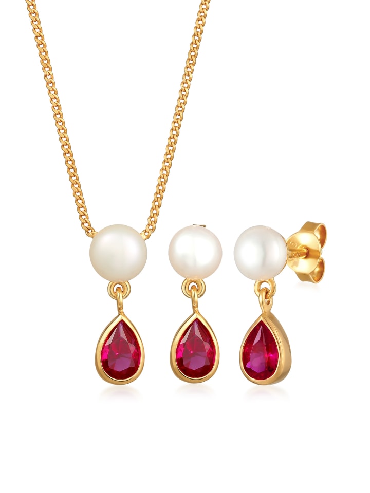 

Elli Колье Schmuckset 925 Sterling Silber in Gold