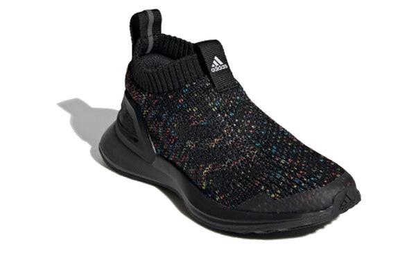 Кроссовки rapidarun без шнурков трикотажные c Adidas, черный — фото 3