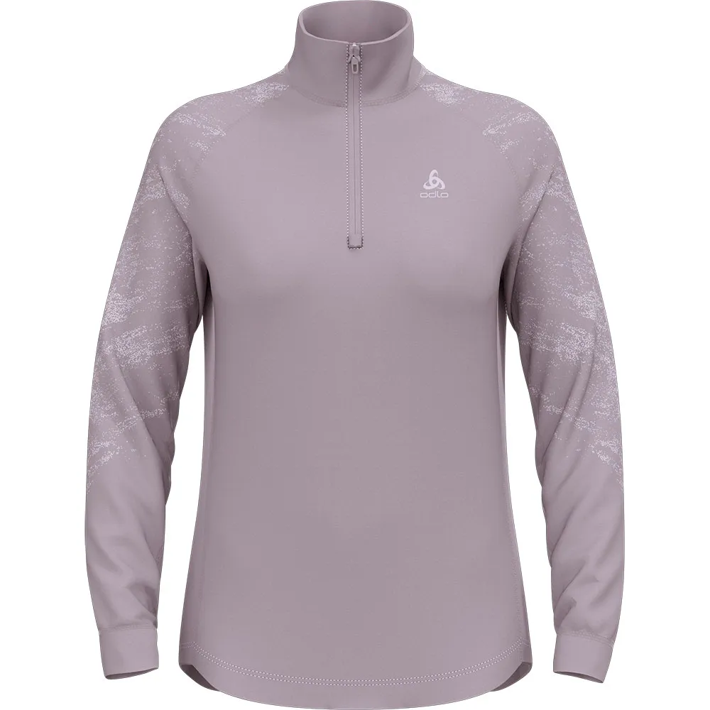 

Флис Odlo Berra Graphic half zip, фиолетовый