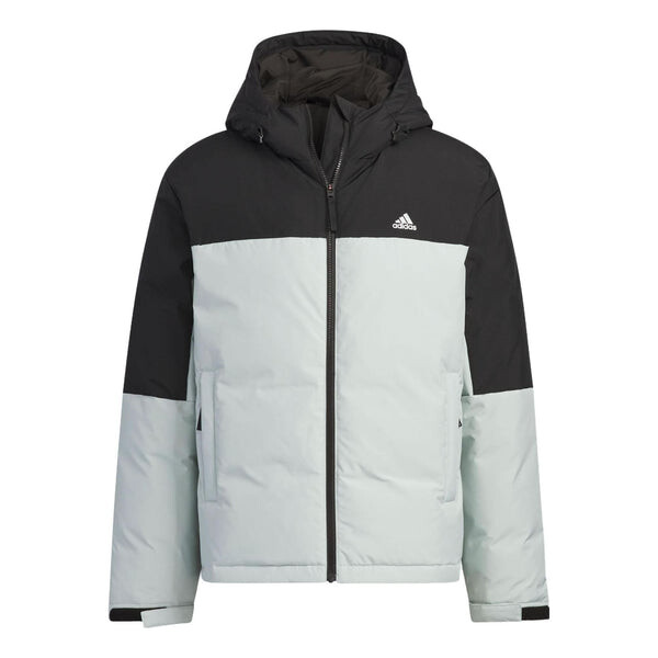 

Куртка пуховик с капюшоном в стиле колор-блок Adidas, черный