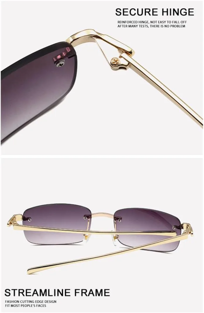 

Модные солнцезащитные очки без оправы с леопардовым принтом для женщин и мужчин, маленькие солнцезащитные очки с защитой от УФ-излучения UV400 SZVVBKK, Blue