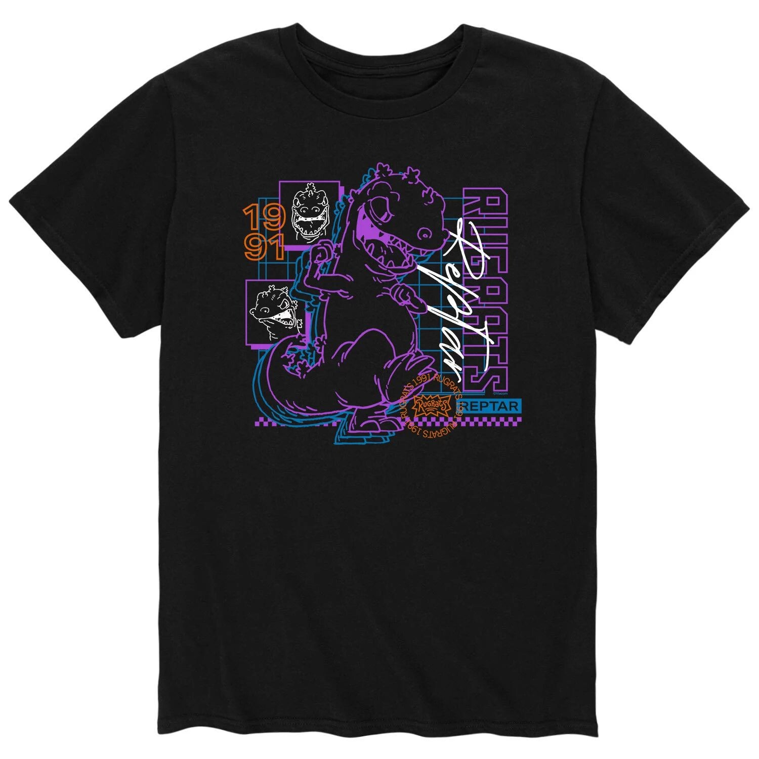 

Мужская футболка с рисунком Rugrats Reptar Licensed Character