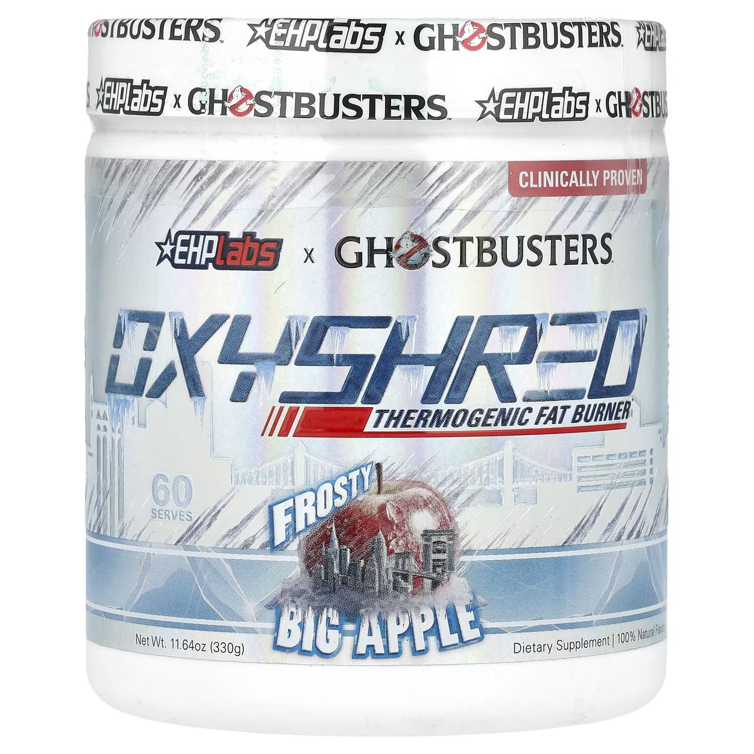 

Ghostbusters, OxyShred, Термогенный сжигатель жира, морозное большое яблоко, 11,64 унции (330 г) Ehplabs
