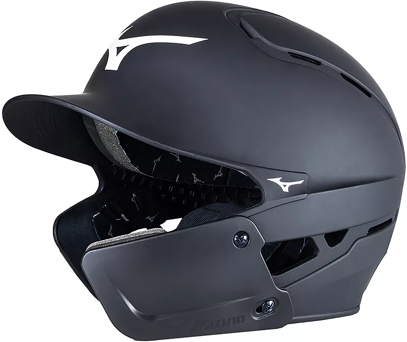 

Mizuno Youth B6 Бейсбольный/Тибольный шлем с защитой челюсти, черный