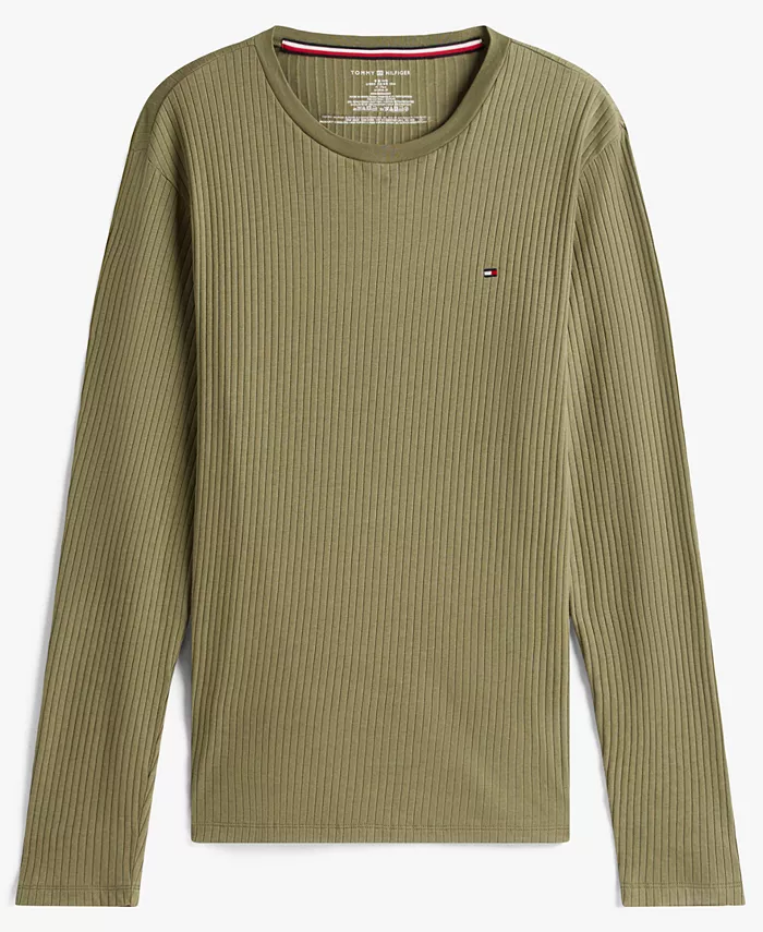 

Мужская пижамная рубашка с длинными рукавами и резинкой Tommy Hilfiger, зеленый