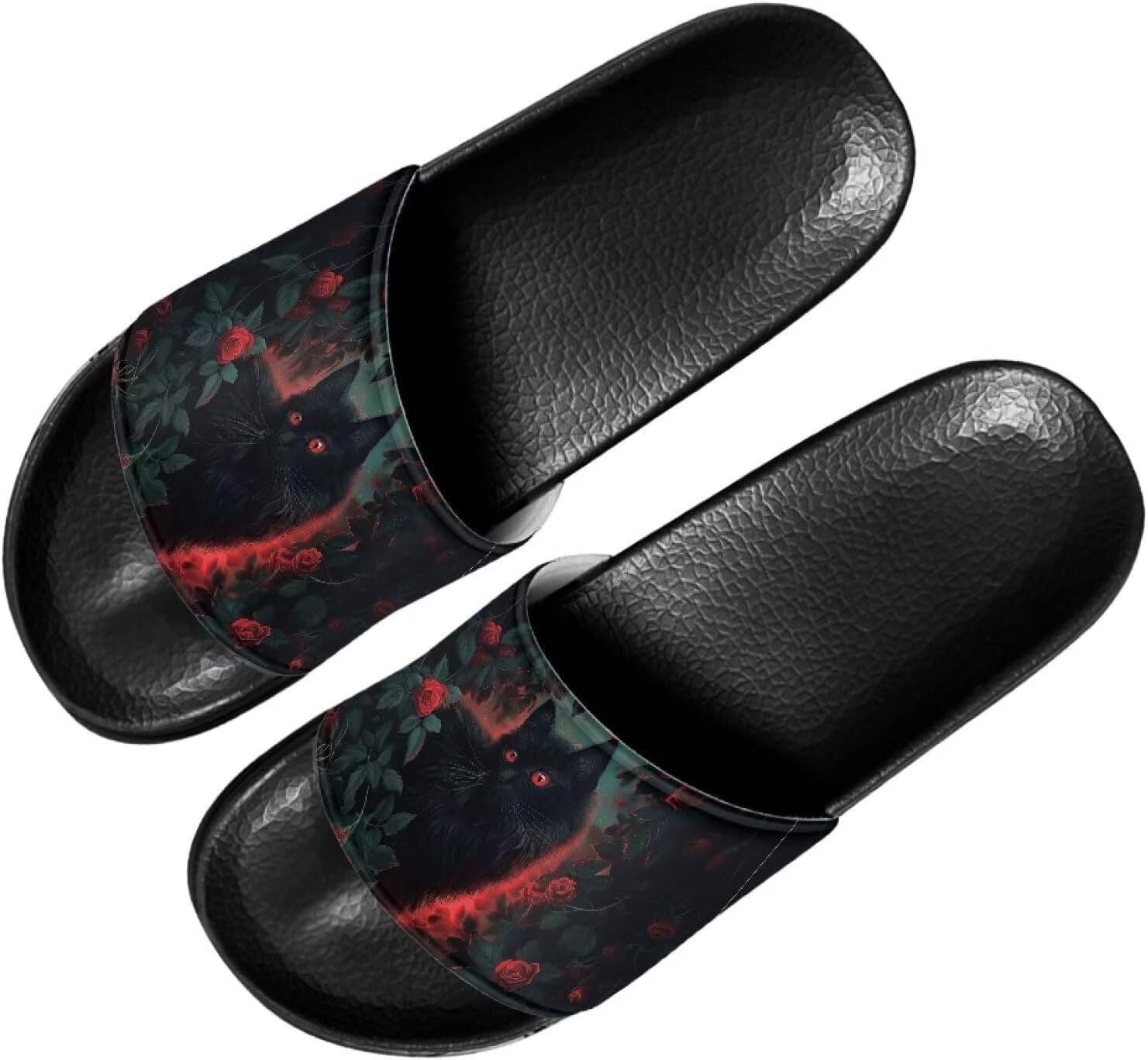 

Женские мягкие нескользящие сандалии Forchrinse, плоские шлепанцы для пляжа, бассейна, душа и дома, черный