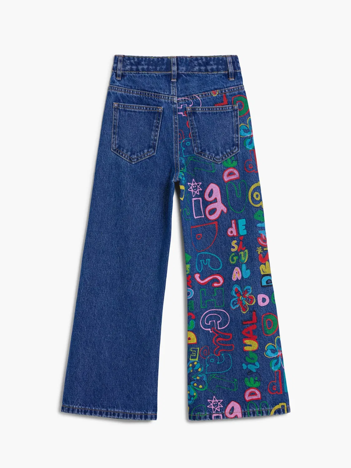 Джинсы Desigual свободного кроя Happy синего и лазурного цвета — фото 2