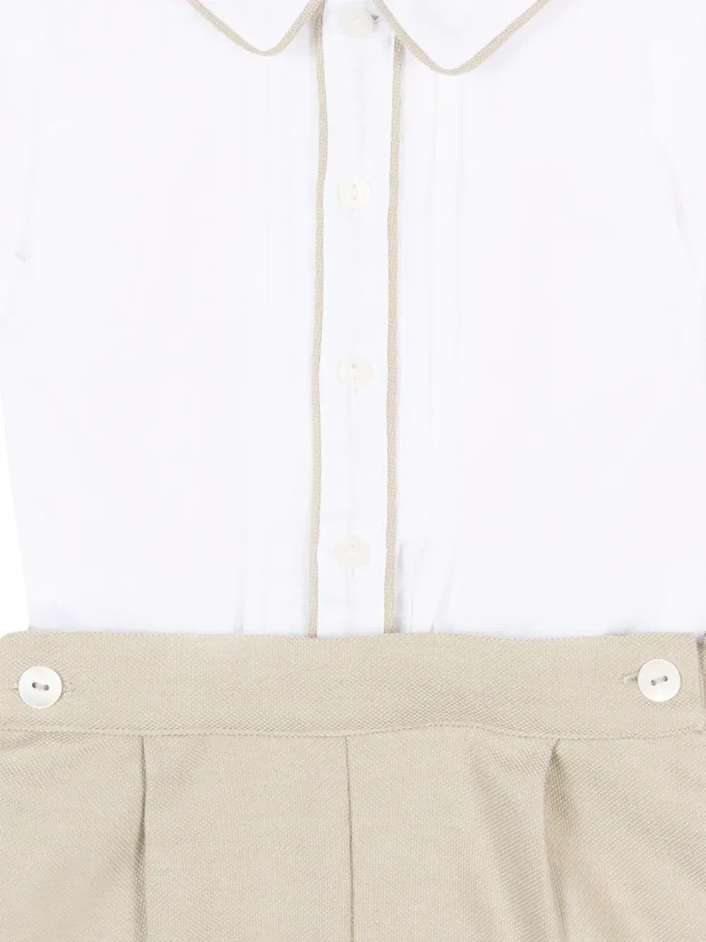 Ромпер с воротником на пуговицах Patachou, белый — фото 3