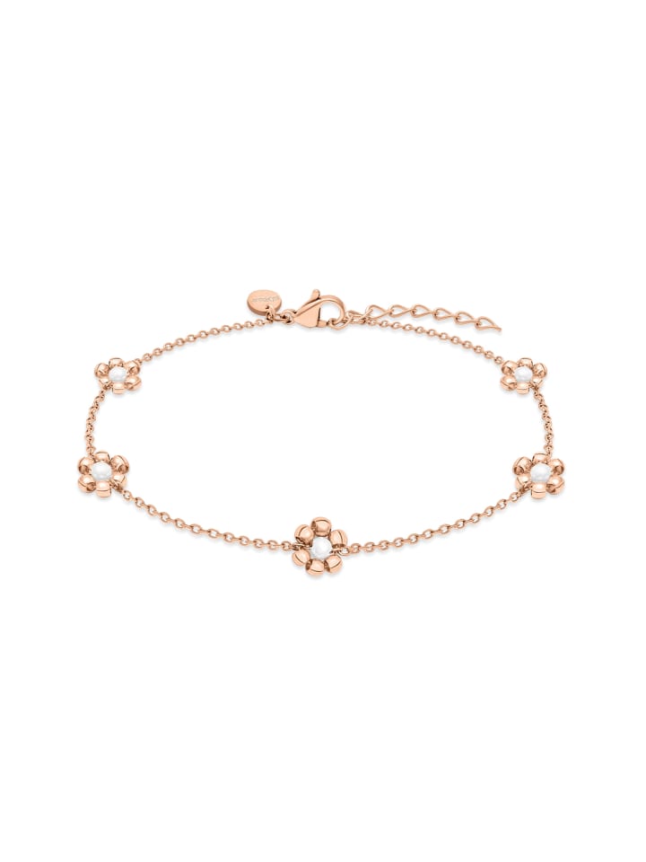 

s.Oliver Браслет на лодыжку в виде цветка с жемчугом цвета розового золота