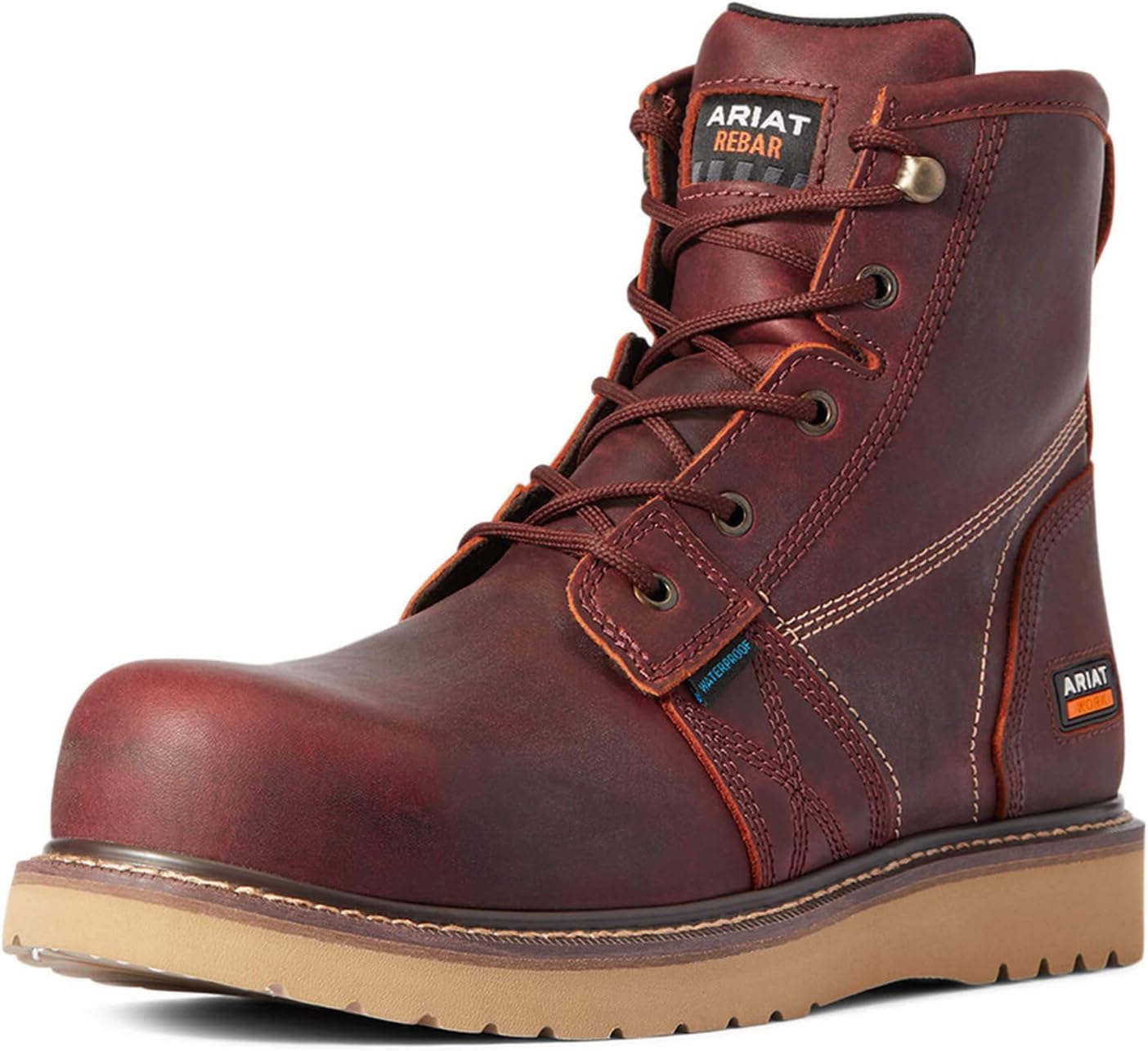 

Мужские рабочие ботинки Ariat Rebar Wedge с водонепроницаемым композитным носком, 6 дюймов
