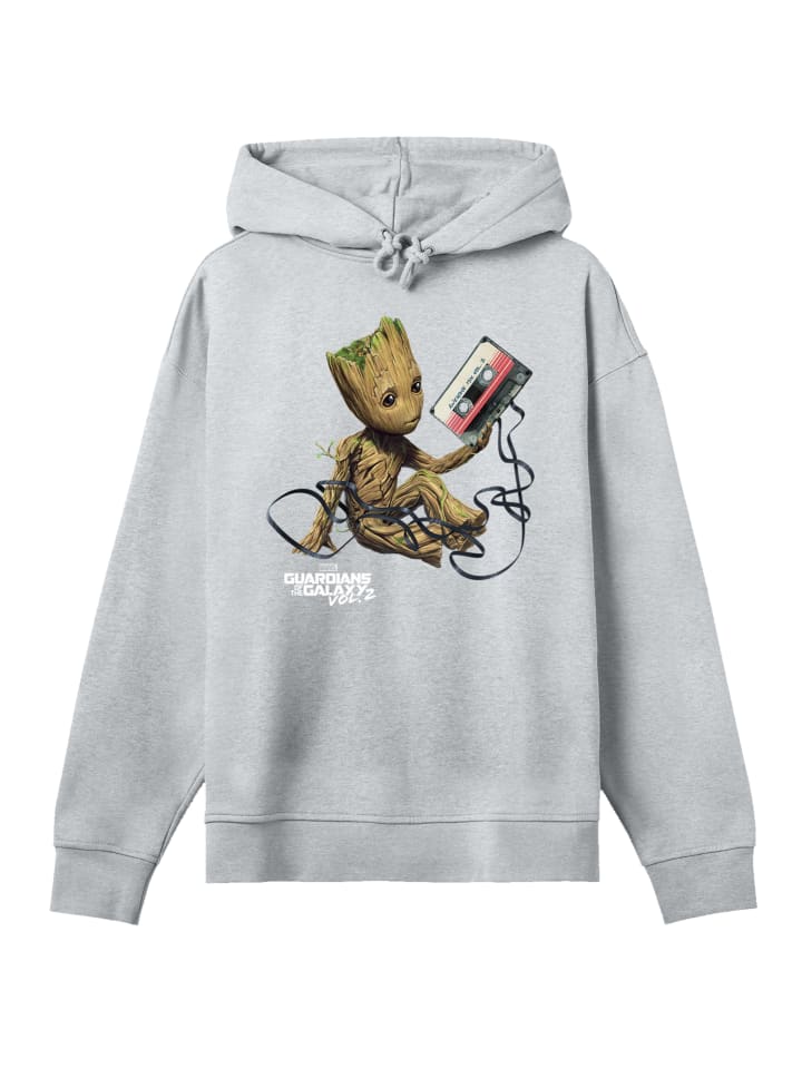 

Толстовка Marvel Guardians Of The Galaxy Vol2 Groot Tape в сером меланжевом цвете F4NT4STIC