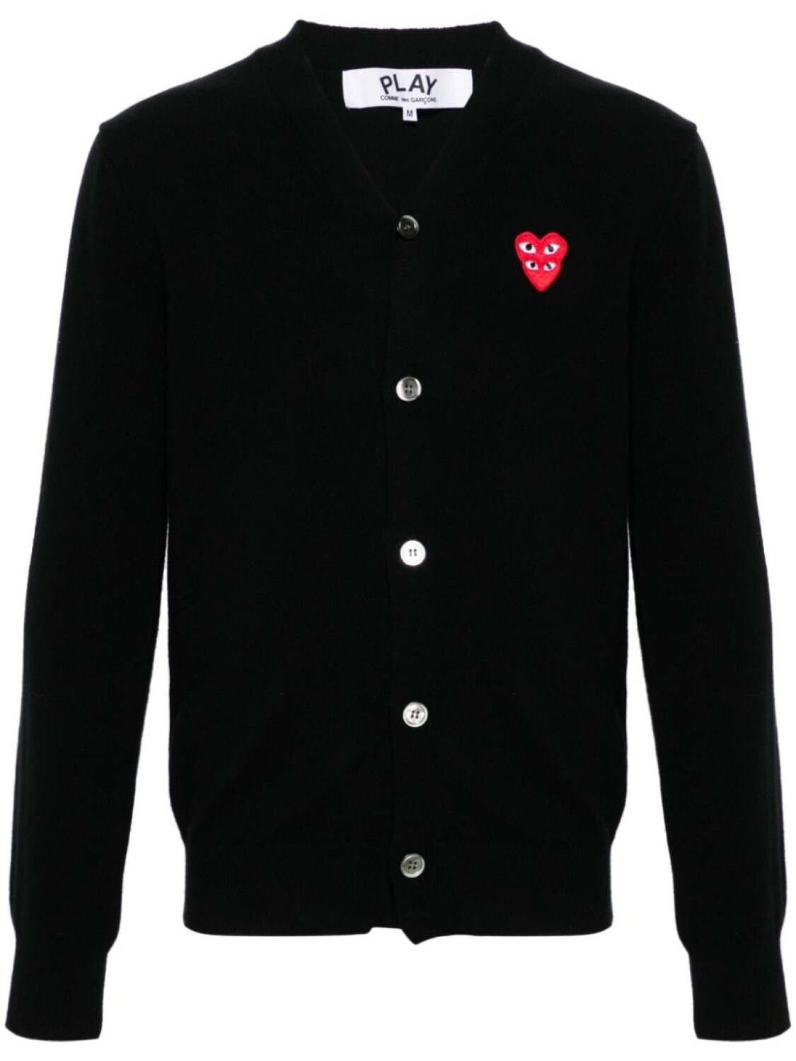 

Comme Des Garçons Play шерстяной кардиган с нашивкой, черный
