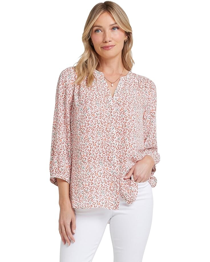 

Блузка NYDJ Pintuck Blouse, цвет Copper Cat