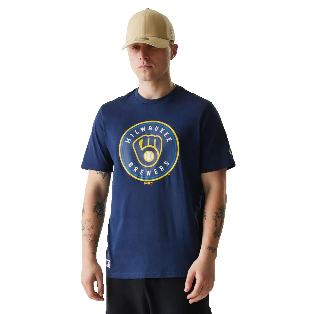 

Футболка с коротким рукавом New Era MLB Regular Milwaukee Brewers, синий