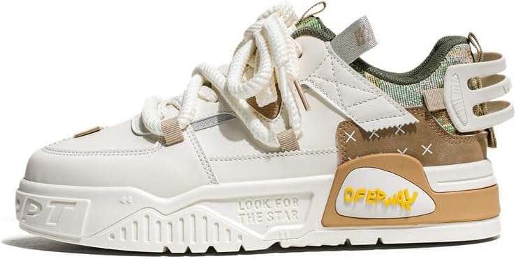 

Мужские модные кроссовки, комфортные повседневные скейтбордические прогулочные обувь, противоскользящие низкие кроссовки на шнуровке, модные кроссовки, размер Yebonsho, хаки