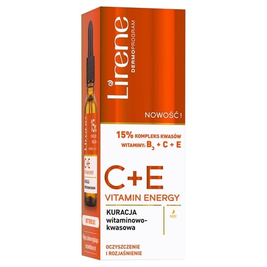 

Витаминная энергия C+e, ночное средство с витаминами и кислотами, 30 мл Lirene