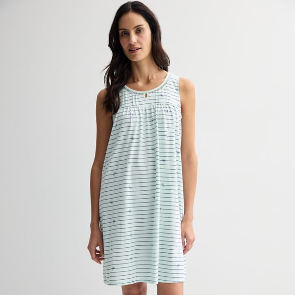 

Миниатюрная трикотажная пижама без рукавов Croft & Barrow, цвет bow stripes
