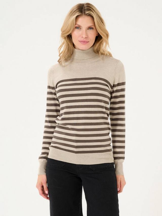 

Облегающий джемпер в полоску от lizza KAFFE, цвет Feather Grey/Brown