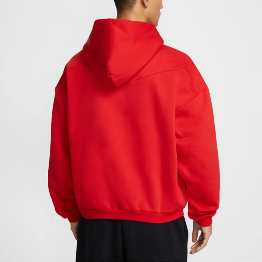 Nike Мужская толстовка с капюшоном, красная, средней толщины — фото 4