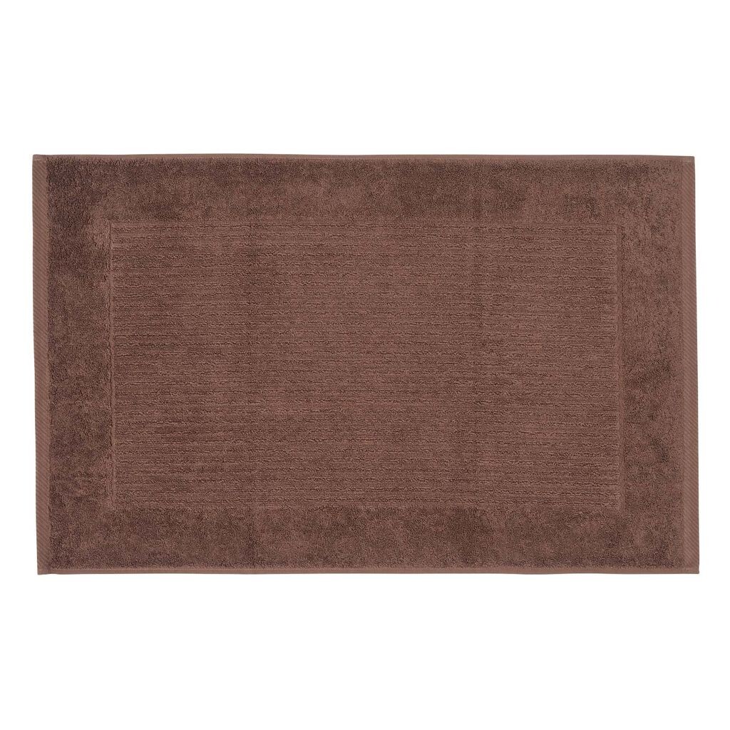 

HOMESCAPES Коврик для ванной Imperial 100% хлопок, коричневый