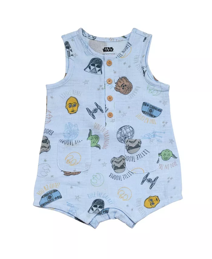 

Детский безрукавный комбинезон для мальчиков Henley Star Wars, синий