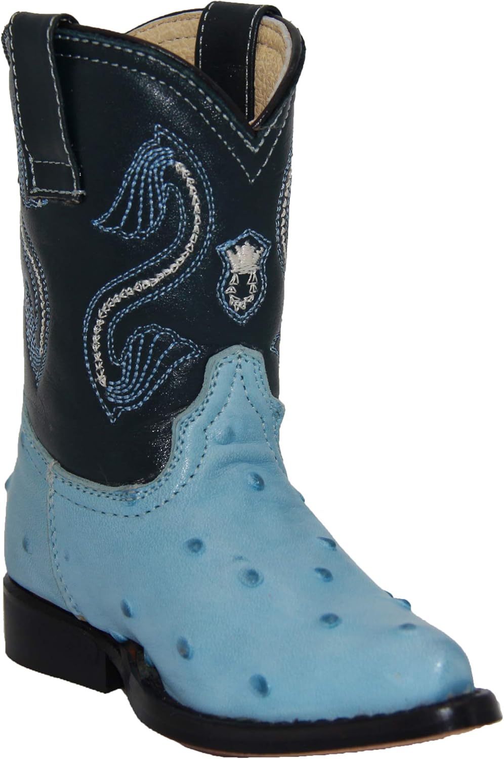 

Детские вестерн-ботинки с принтом страуса для малышей с острым носком The Western Shops, синий