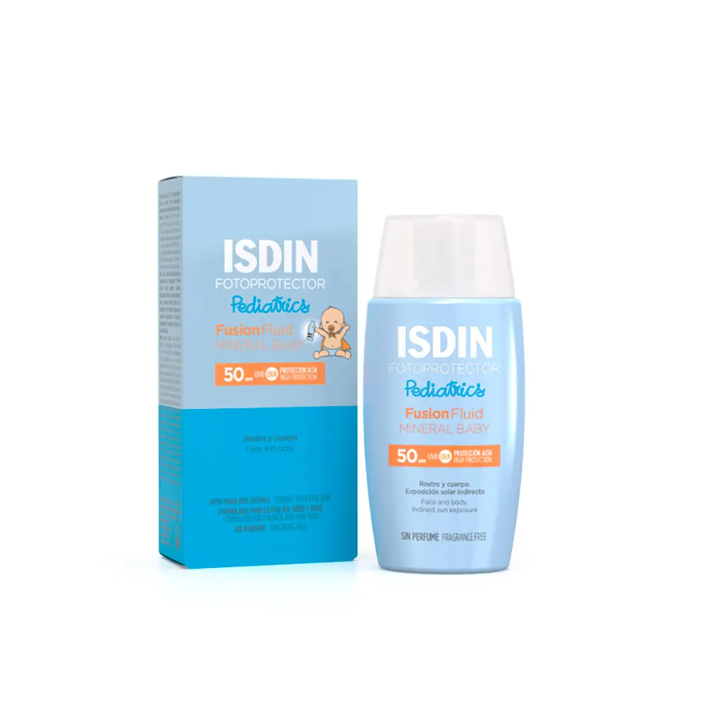 Солнцезащитный крем Fotoprotector Baby Mineral Fluid Spf50+ Isdin, 50 мл — фото 2