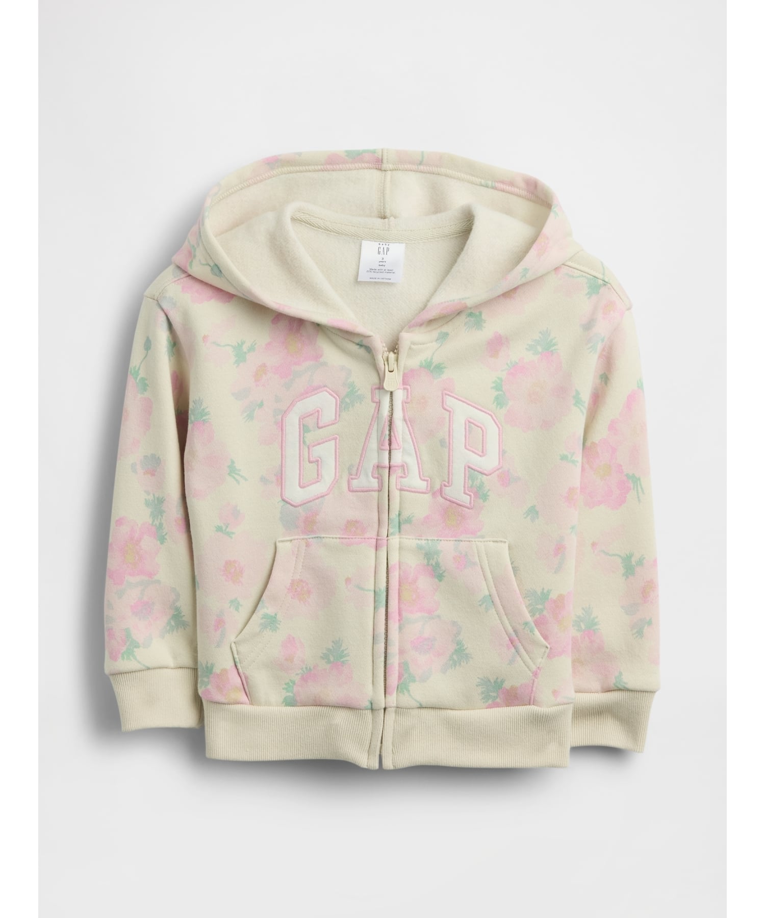 (K)babyGap Свободный крой, логотип GAP, махровая ткань, толстовка на молнии, SP PRIMROSE FLORAL