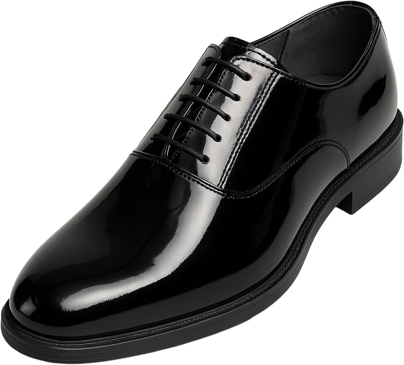 

Мужские оксфорды с гладким носком для свадьбы и работы, классические шнурованные туфли Sirri, черный