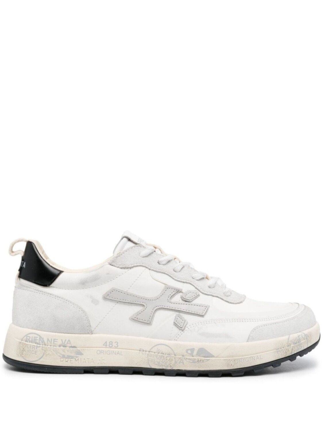 

Кроссовки Premiata With Logo, белый/серый/черный