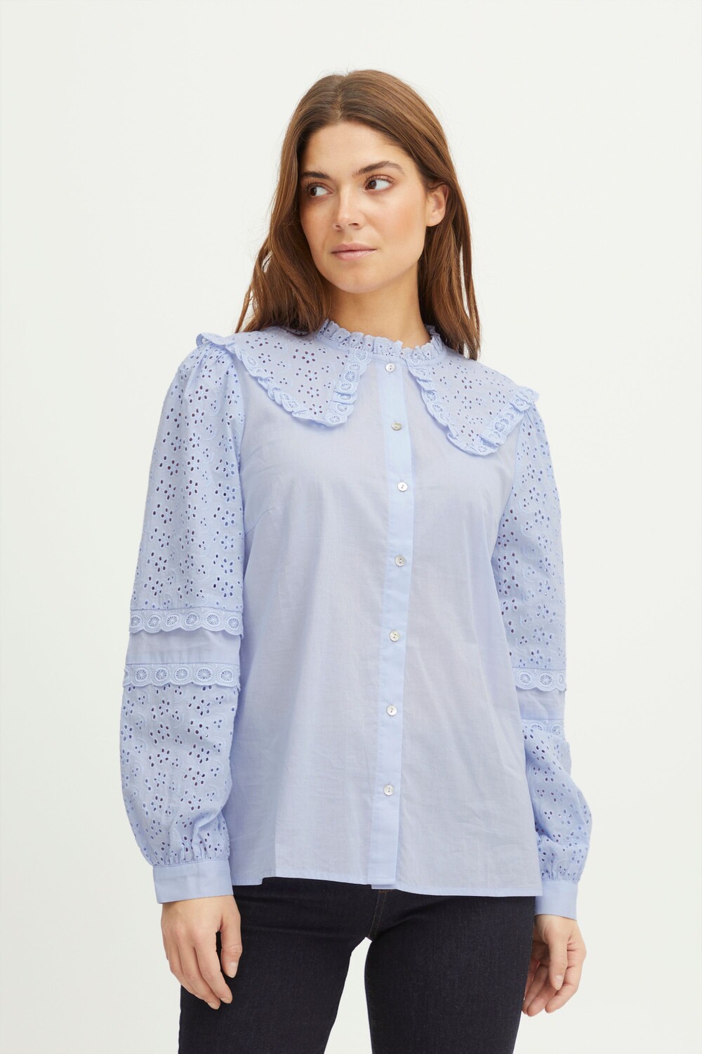 

Блуза PULZ Jeans Langarm PZOLIVIA Blouse, синий