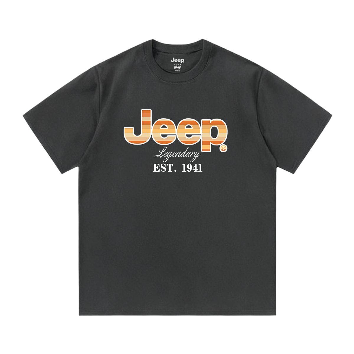 

Футболка с круглым вырезом для школьников Jeep, темно-серый