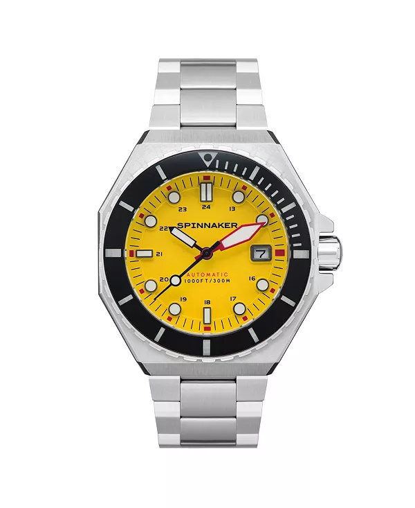 

Мужские автоматические часы Dumas с браслетом из нержавеющей стали, 44 мм Spinnaker, yellow