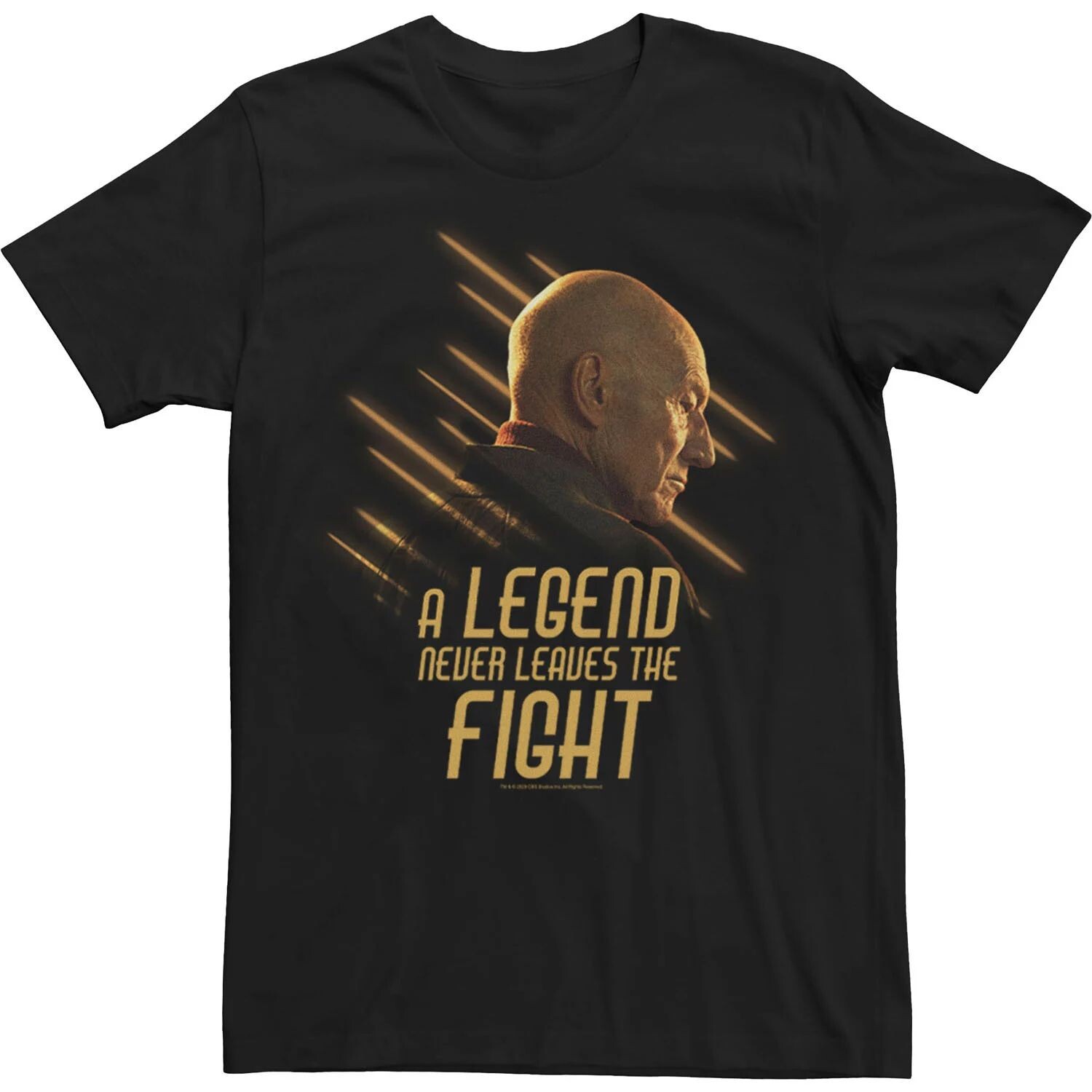 

Мужская футболка Star Trek: Picard A Legend Never Leaves The Fight Licensed Character