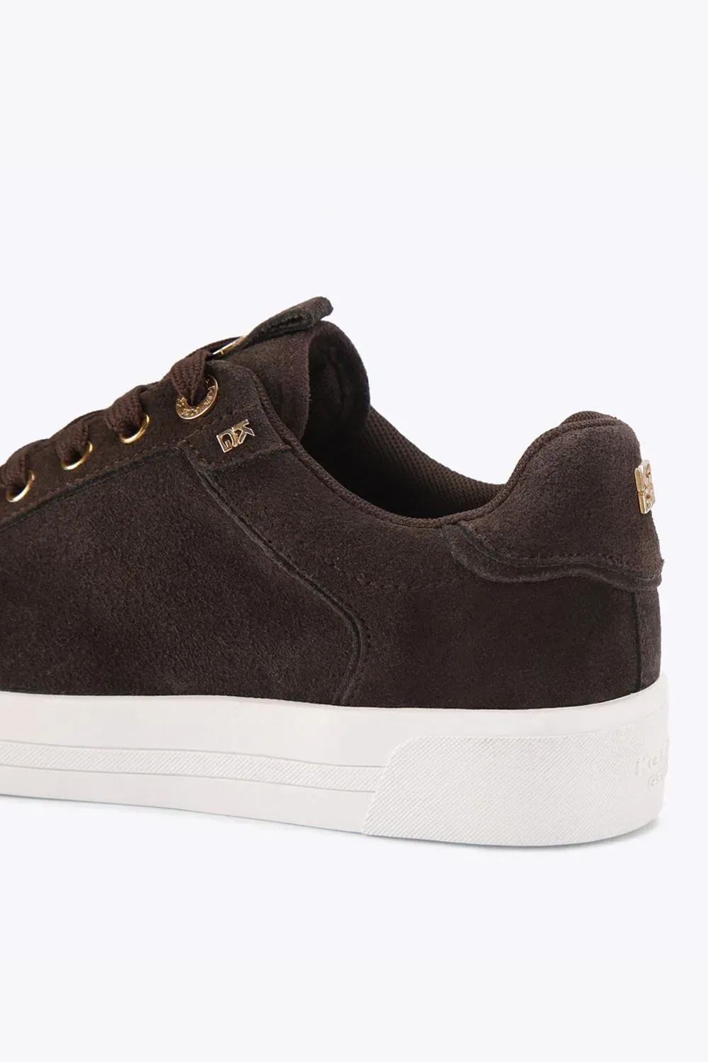Кроссовки на шнуровке из замши KG Kurt Geiger, коричневый — фото 3