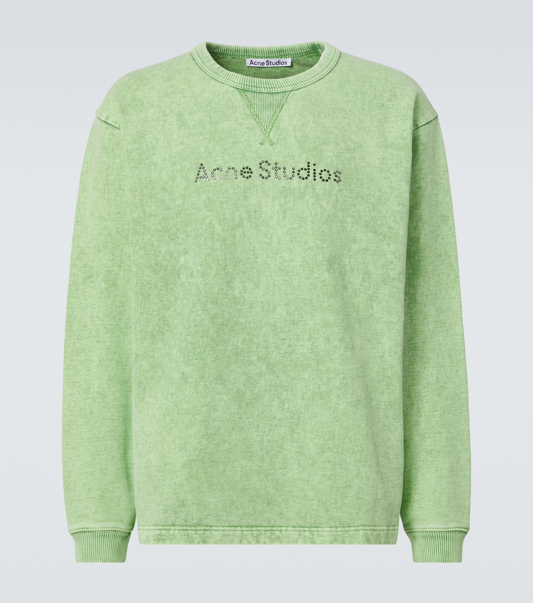 

Толстовка из хлопкового джерси с логотипом Acne Studios, Bright Green
