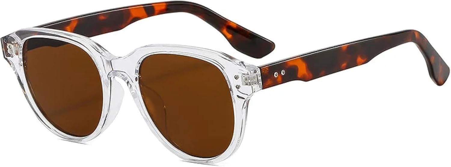 

Солнцезащитные очки с защитой UV400 | Круглая овальная оправа, линзы конфетного цвета | Для женщин и мужчин, для занятий спортом на открытом воздухе и вождения DSVIGF, Trans Brown