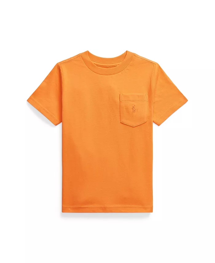 

Футболка с карманом для малышей и мальчиков Jersey Pocket Polo Ralph Lauren, оранжевый