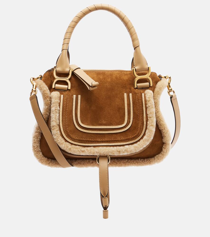 

Сумка-тоут Marcie Small из замши Chloé, Summery Beige